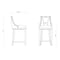 Manhattan Comfort Emperor Bar Stool in Bronze and Walnut BS008-BZ - alternate 5